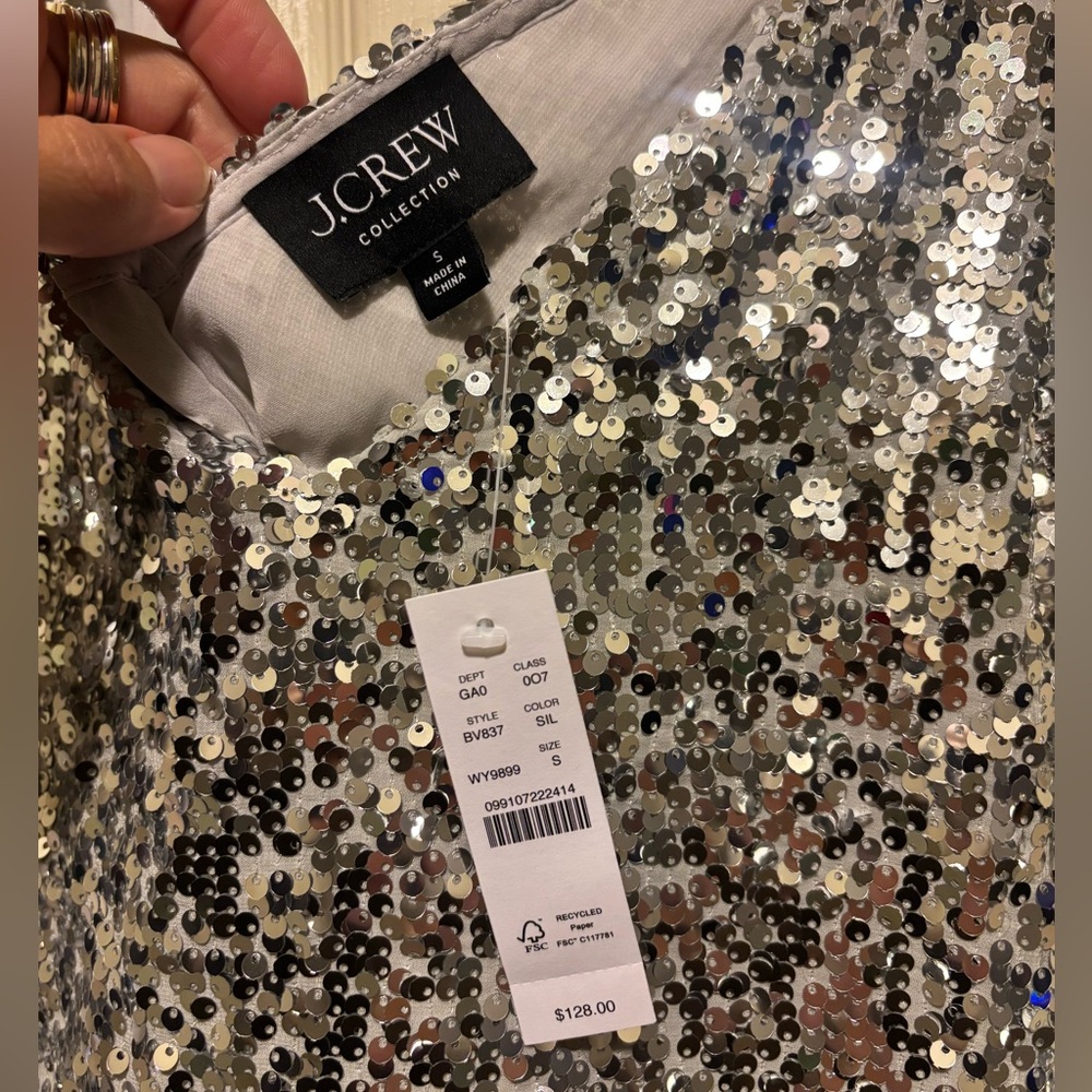 J. Crew Collection Women’s Sequin Top (Size S) *SUMMER ESSENTIAL* - Picture 6 of 7